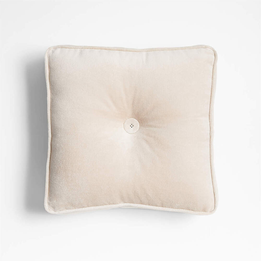Crate&Barrel Taupe Velvet Linen Pillow – Discontinued New